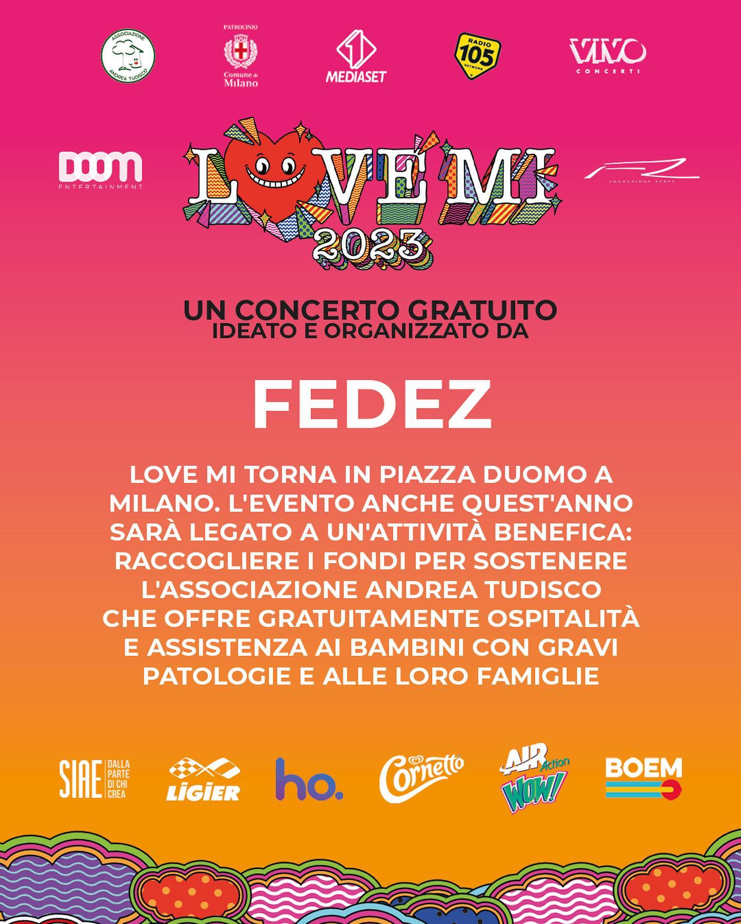 Fedez Il mio regalo alla città di Milano 
27 Giugno 
Quest’anno raccoglieremo fondi p...