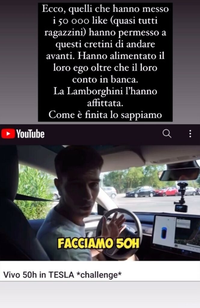 Selvaggia Lucarelli, Queste erano le challenge “50 ore in macchina” dei Borderline. Direi che tra gui… su Instagram per i suoi fan
