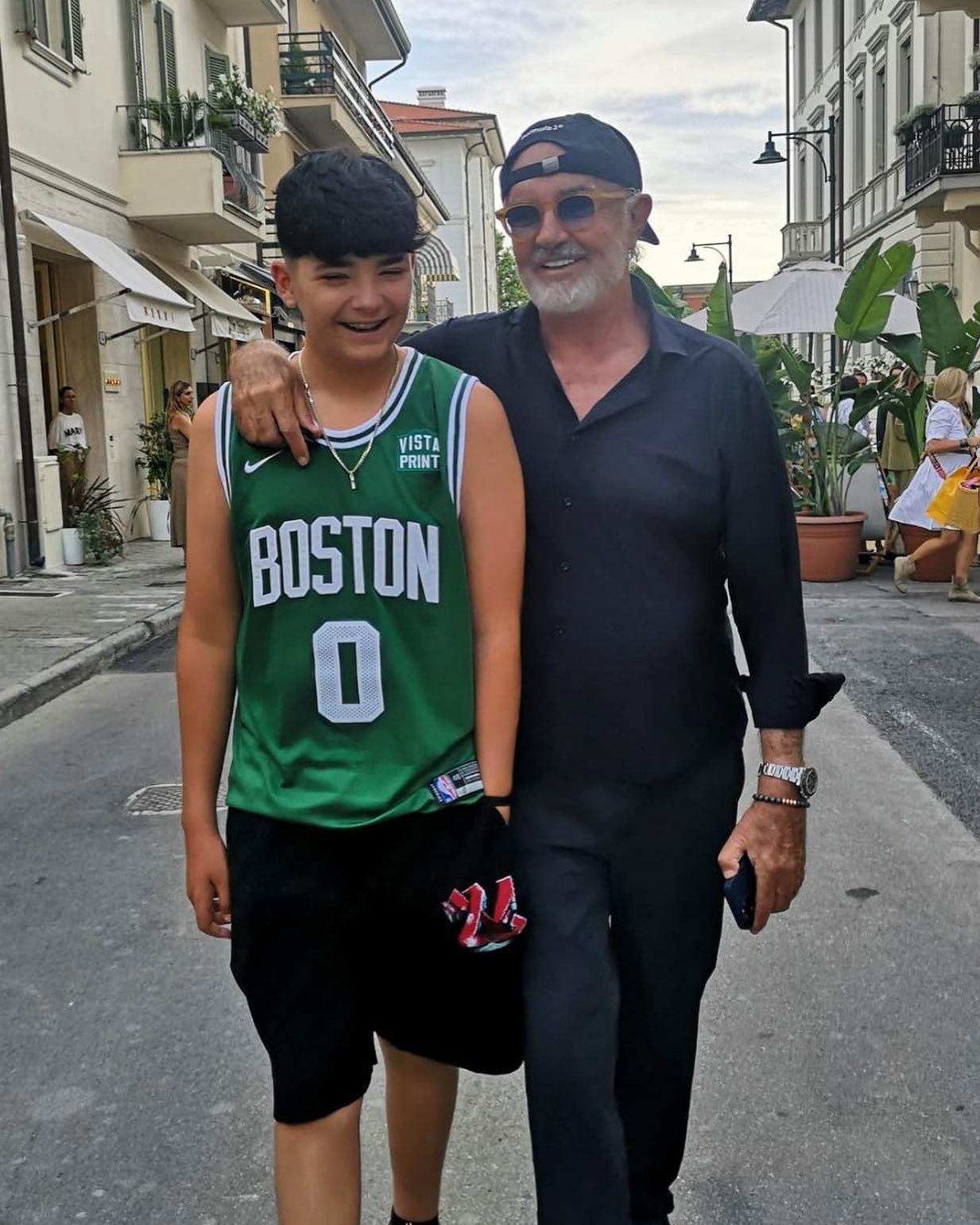 Flavio Briatore A passeggio con  a Forte dei Marmi...