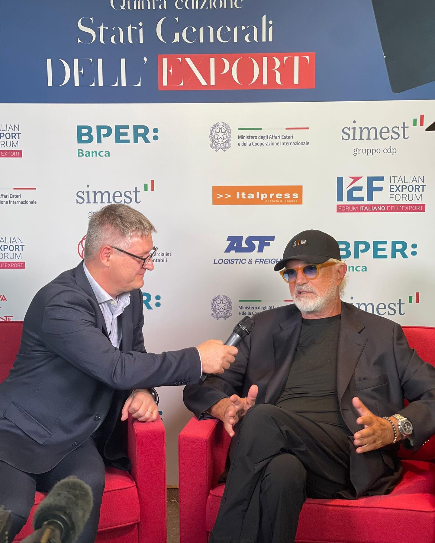 Flavio Briatore Intervista alla quinta edizione degli Stati Generali dell’Export ad Alba....