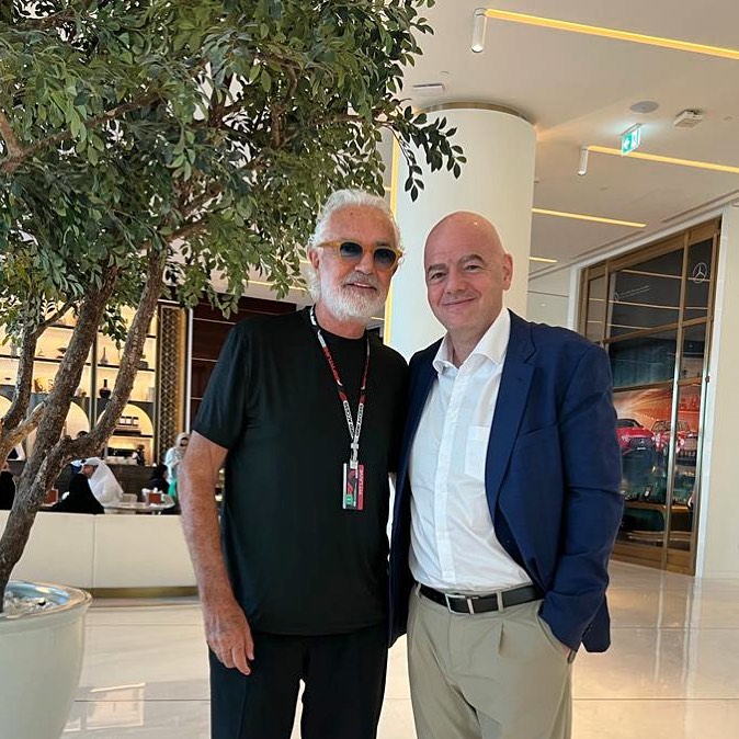Flavio Briatore At the Qatar Grand Prix with FIFA President...