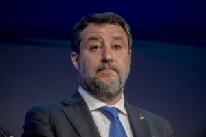 Il vicepresidente del Consiglio e leader della Lega, Matteo Salvini, si difende nel processo Open...