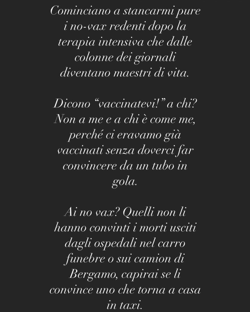 Selvaggia Lucarelli, Le lezioni da chi quando c’era lezione era assente anche no…. su Instagram per i suoi fan