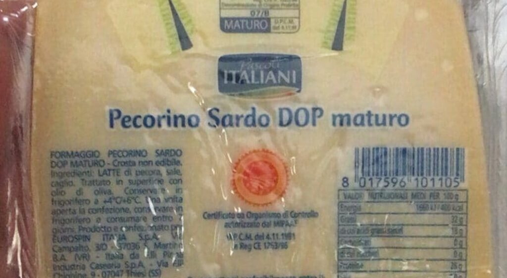 Un lotto di formaggio Pecorino Sardo DOP marchiato Pascoli Italiani è stato richiamato per la...