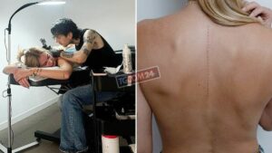 Chiara Ferragni si fa tatuare una dolce dichiarazione d’amore sulla schiena
