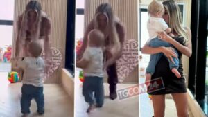 Diletta Leotta si vanta come mamma orgogliosa mentre Aria compie i suoi primi passi