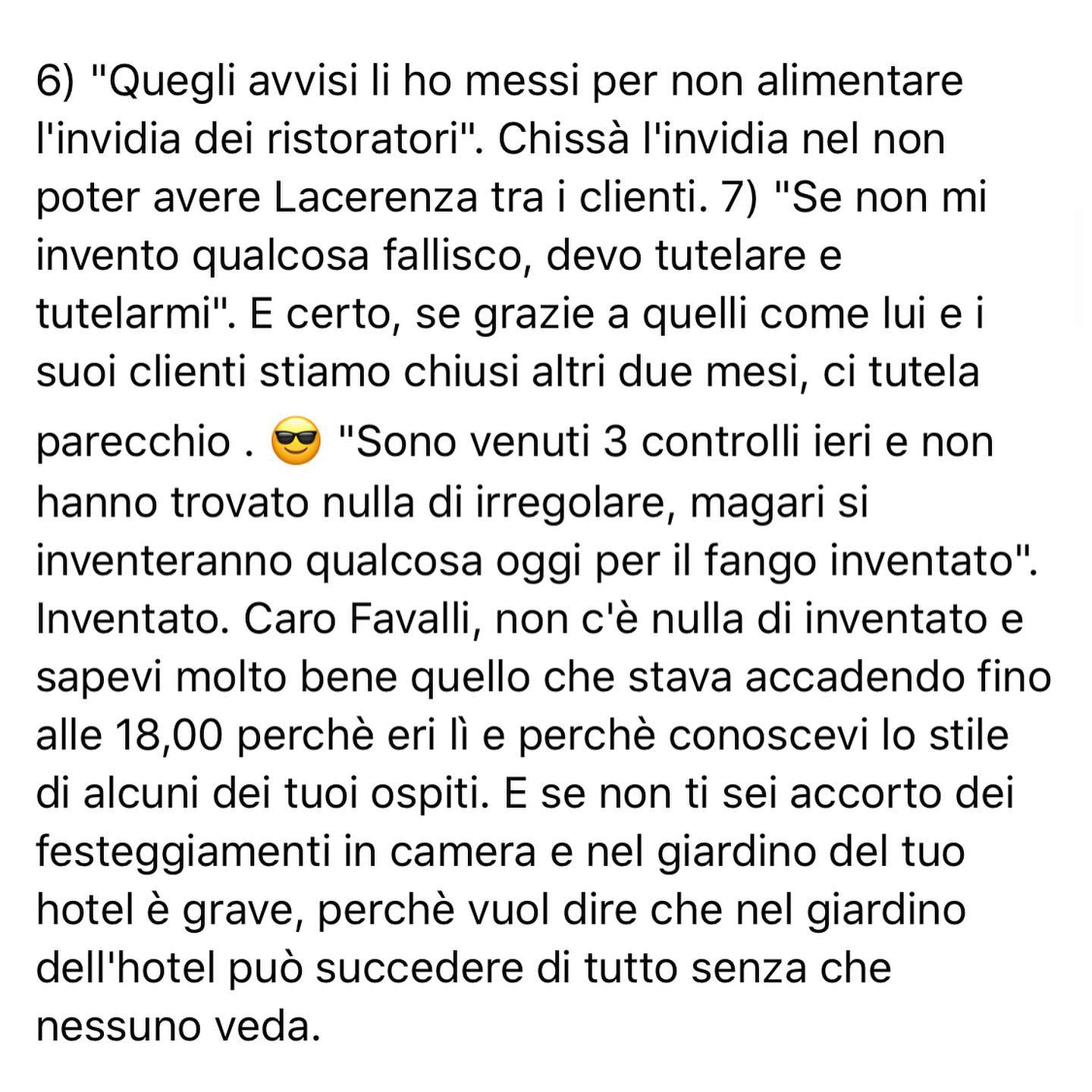 Selvaggia Lucarelli Oggi Ivan Favalli, proprietario dello si difende dalle accuse riguardo la festi...