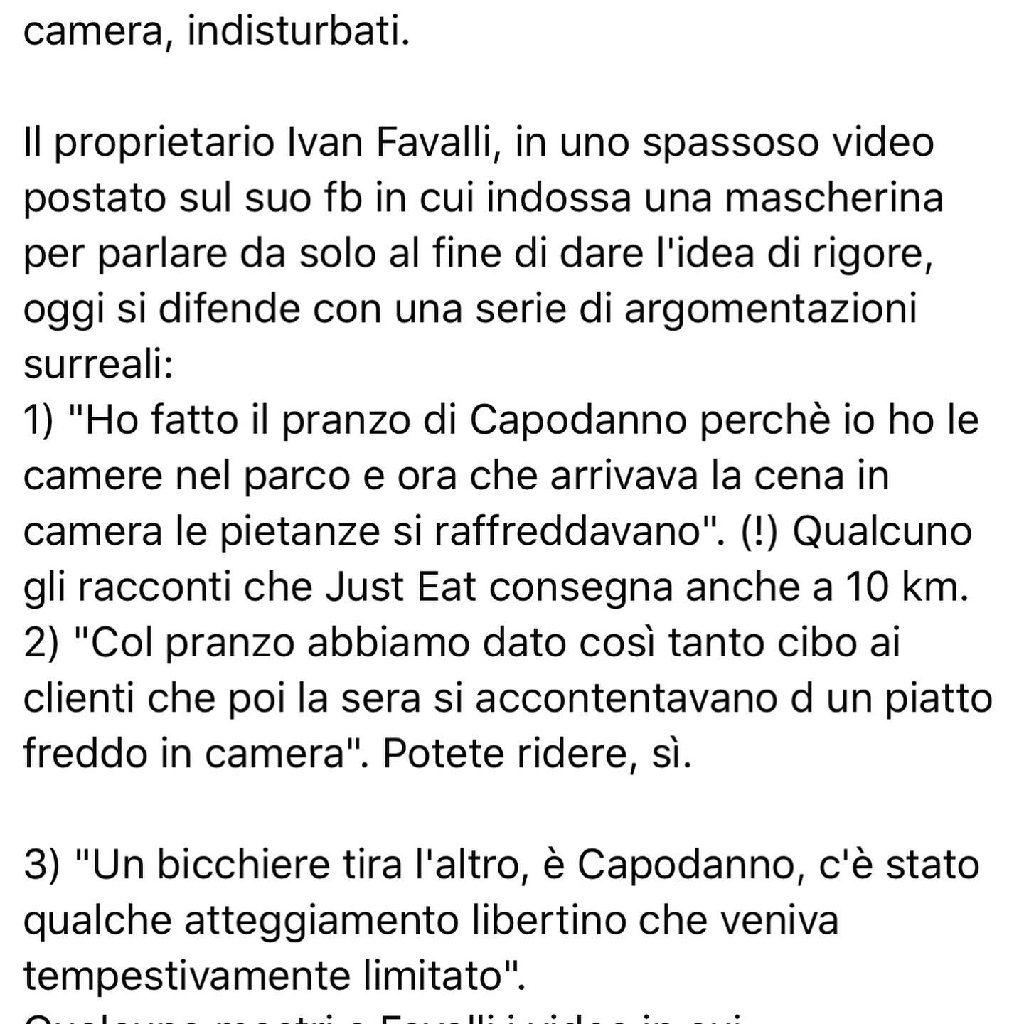 Selvaggia Lucarelli Oggi Ivan Favalli, proprietario dello si difende dalle accuse riguardo la festi...