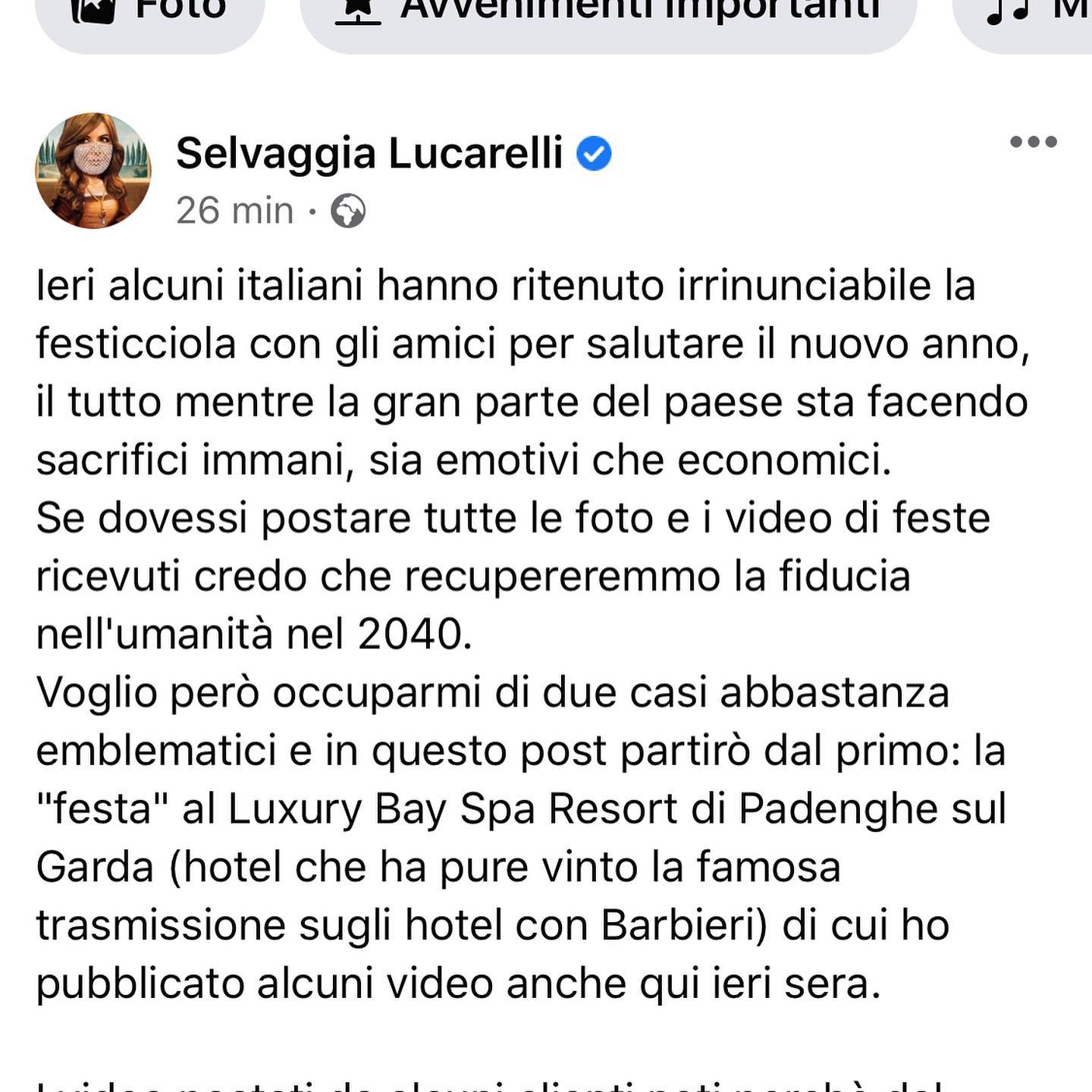 Selvaggia Lucarelli Oggi Ivan Favalli, proprietario dello si difende dalle accuse riguardo la festi...