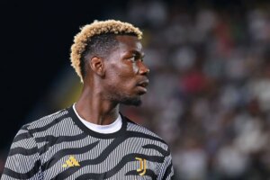 Il centrocampista francese della Juventus, Paul Pogba, protagonista della presentazione del film...