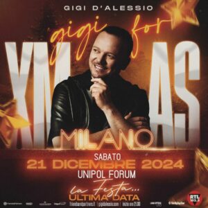 “GIGI for XMAS, La Festa” di Gigi D’Alessio al Forum il 21 dicembre