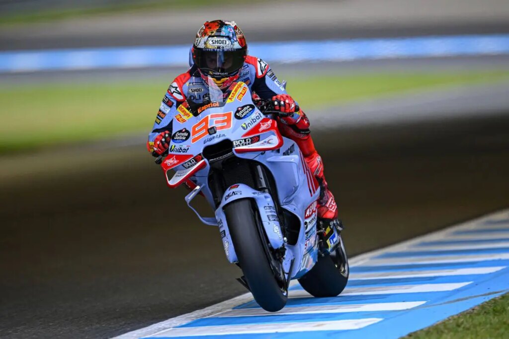 Marquez chiude in vetta al venerdì di Phillip Island, Bagnaia al 5° posto