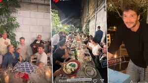 Festa in pizzeria a Napoli per il 35° compleanno di Stefano De Martino