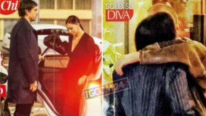 Belen Rodriguez sorpresa dai paparazzi mentre cena con Angelo Edoardo Galvani e abbraccia affettuosamente Nicola Donadon
