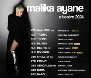 Parte da Trento il tour di Malika Ayane