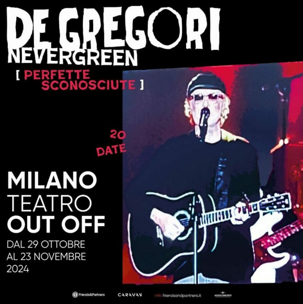 Da domani, Francesco De Gregori si esibirà in 20 concerti al Teatro Out Off di Milano