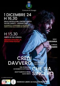 Spettacolo ad Assago: “Credi davvero che sia sincero” sulla violenza sulle donne