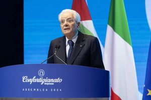 Il Presidente della Repubblica, Sergio Mattarella, durante l'assemblea di Confartigianato, ha...