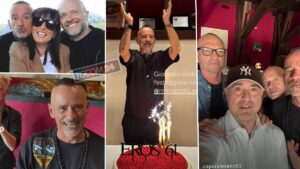 Eros Ramazzotti festeggia il suo compleanno con gli amici Antonacci e Pezzali, 61 candeline spente
