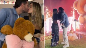 Theo Hernandez and Zoe Cristofoli’s over-the-top gender reveal
