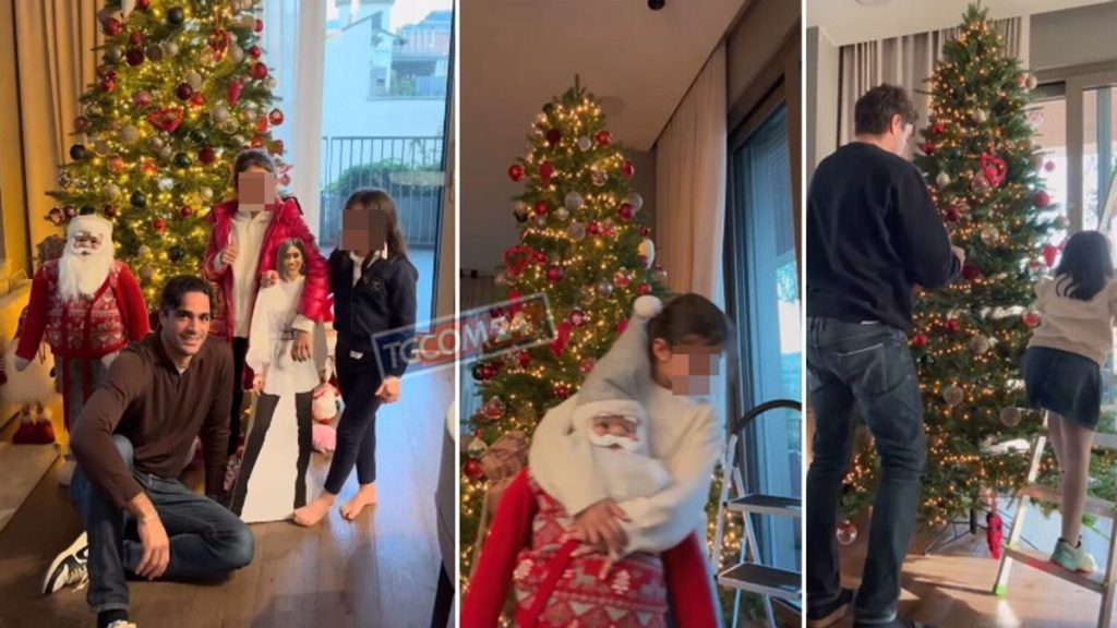 Alessandro Matri allestria l’albero di Natale insieme alle sue figlie