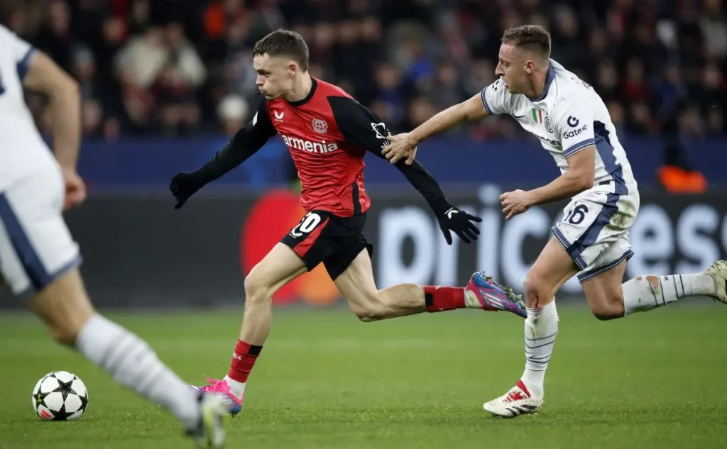 Il Bayer Leverkusen batte l'Inter 1-0 in un match equilibrato. Mukiele segna il gol decisivo al 90°...