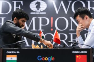 Ecco come potrebbe essere riscritto il titolo:
“Partita del Campionato Mondiale di Scacchi 2024 tra Ding Liren e Gukesh in programma oggi: orario, mercoledì 4 dicembre, dove vedere in TV e in streaming”