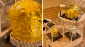 Il costo al chilo di un oggetto ricoperto d’oro e diamanti