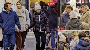 Carlotta Mantovan a Roma con la famiglia