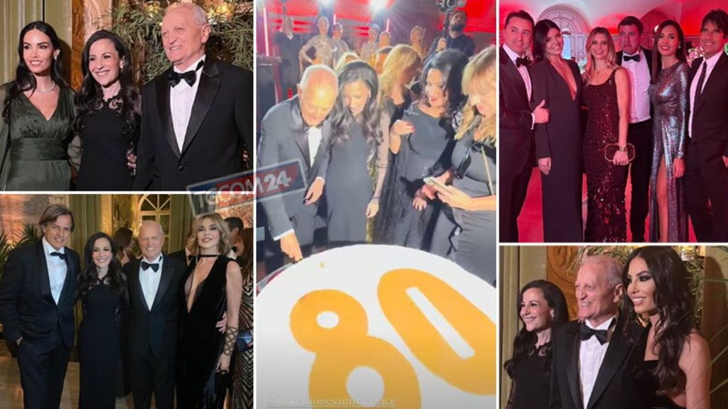 Celebrazione degli 80 anni di Santo Versace in Villa Miani con 400 ospiti