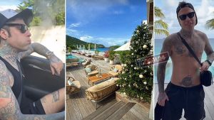Fedez celebra il Natale ai Caraibi senza la presenza dei figli