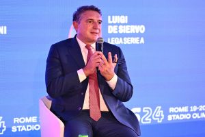 Luigi De Siervo, amministratore delegato della Lega Serie A, durante il Social Football Summit 2024...