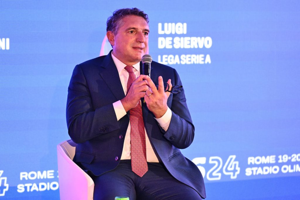 Luigi De Siervo, amministratore delegato della Lega Serie A, durante il Social Football Summit 2024...