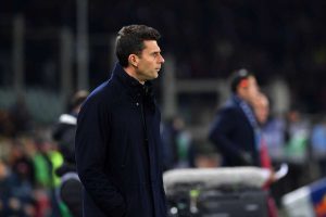 Thiago Motta, allenatore della Juventus, si prepara per la partita contro l'Atalanta, dopo il derby...