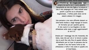 Elisabetta Canalis torna in Italia con il cuore pesante, preoccupata per l'emergenza in California...