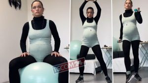 Alice Bellagamba, la ex ballerina di “Amici”, mostra il suo allenamento con il pancione a 6 mesi di gravidanza
