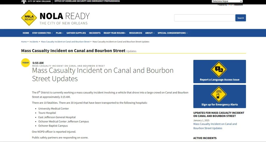 Dieci persone sono morte e 30 sono rimaste ferite a New Orleans, quando un'auto si è schiantata...