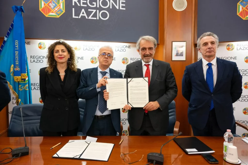 Il presidente della Regione Lazio, Francesco Rocca, e il presidente di Formez PA, Giovanni Anastasi...