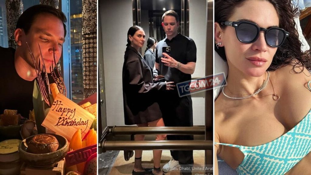 Melissa Satta e Carlo Gussalli Beretta a Dubai: un romantico party in riva al mare