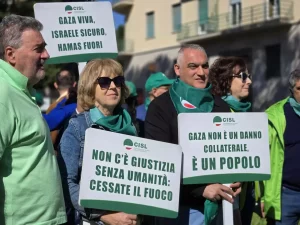 Cisl a Roma: Fumarola chiede cessate il fuoco per la pace in Medio Oriente