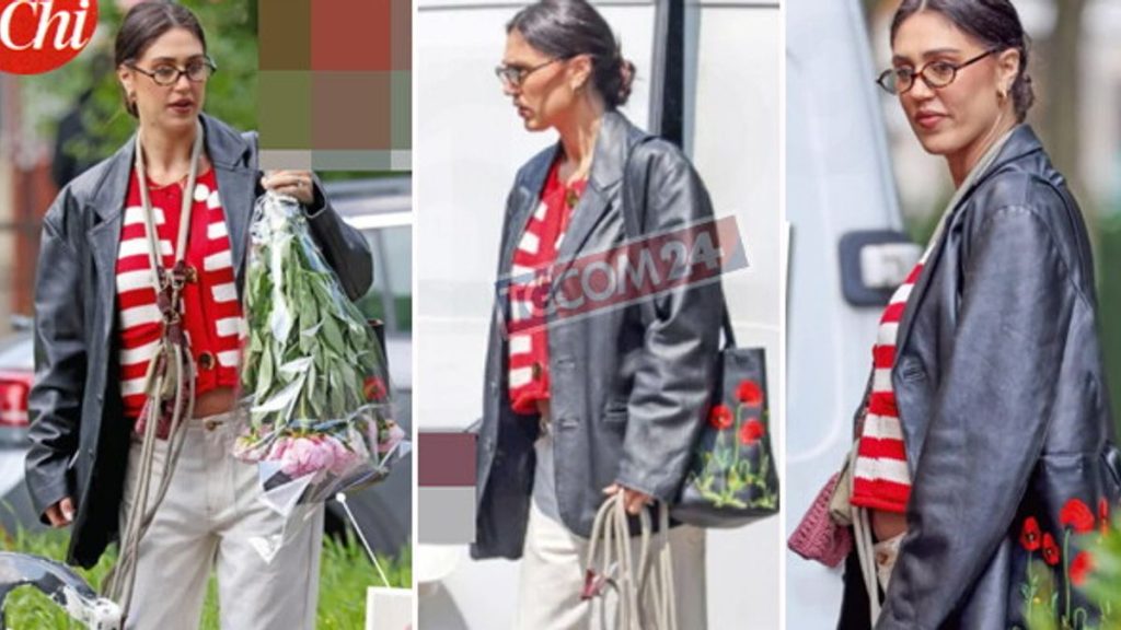 Cecilia Rodriguez passeggia a Milano, mostrando con orgoglio il suo pancino in crescita.