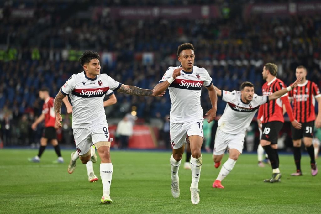 Bologna trionfa in Coppa Italia, Ndoye sorprede il Milan con una prestazione da sogno.