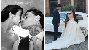 Gianluca Scamacca e Flaminia Appolloni: un matrimonio da sogno tra eleganza e amore.