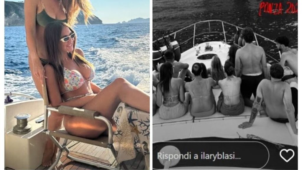 Ilary Blasi e la famiglia: giornate di relax in barca a Ponza.