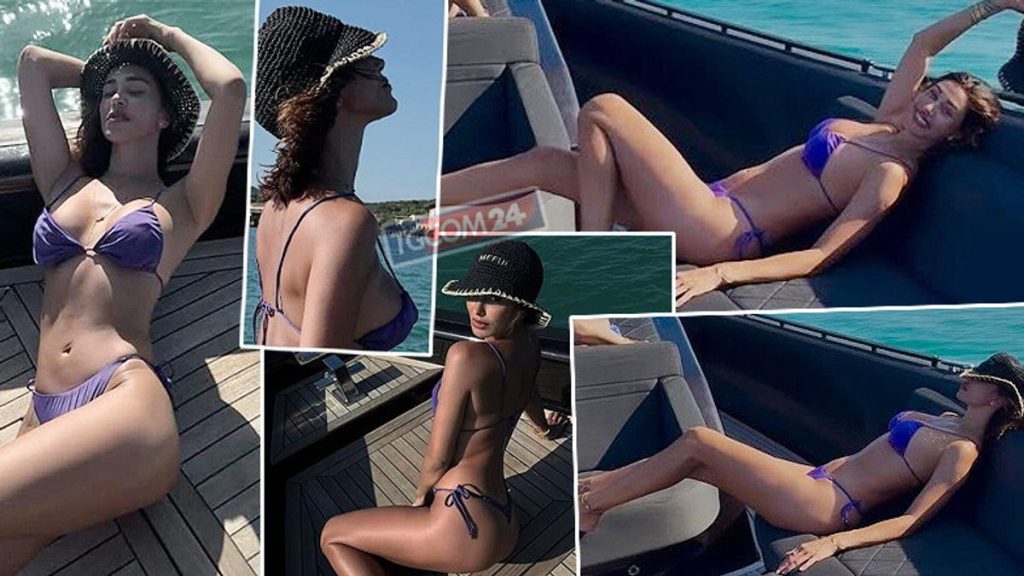 Belen Rodriguez incanta i fan in bikini a Porto Cervo: bellezza mozzafiato e stile unico.
