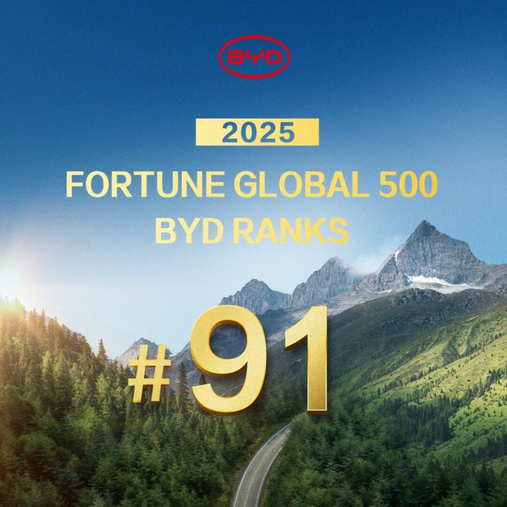 BYD conquista la top 100 di Fortune Global 500: un traguardo straordinario!