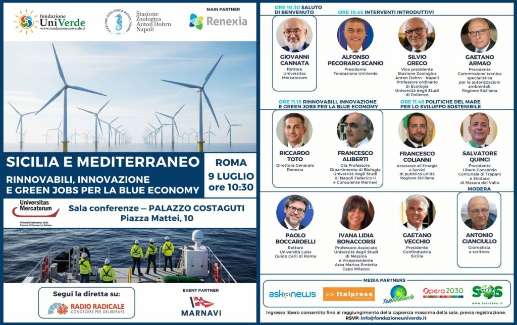 Il convegno “Sicilia e Mediterraneo. Rinnovabili, innovazione e green jobs per la blue economy” si...