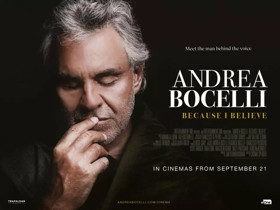 “Andrea Bocelli: Because I Believe” debutta nelle sale cinematografiche a partire dal 21 settembre...