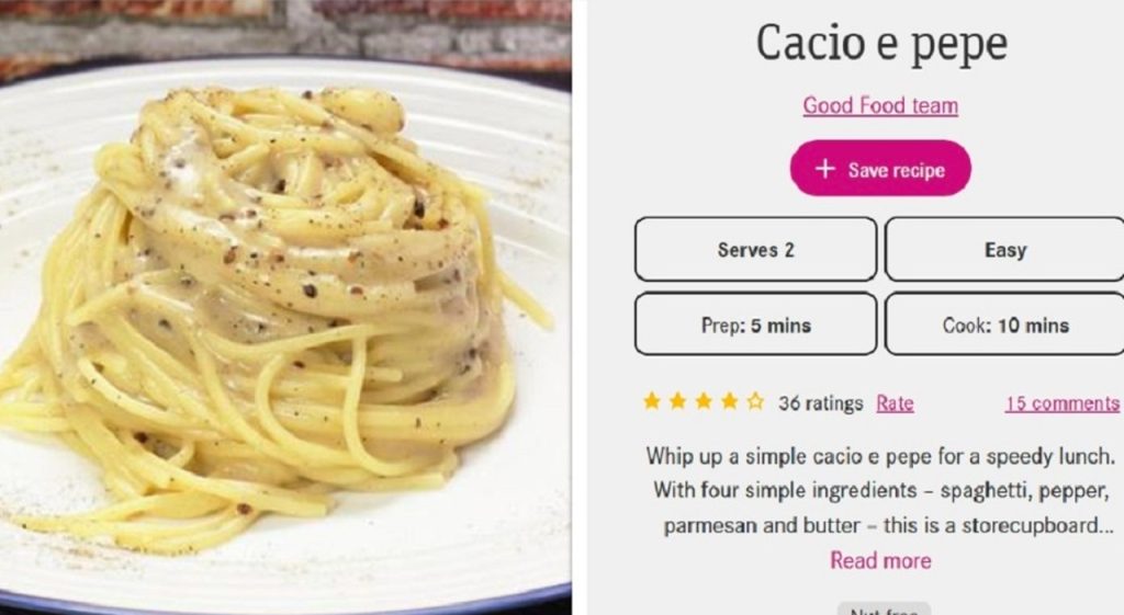 Cacio e Pepe: La Polemica della Ricetta Modificata dalla BBC Quando una Ricetta Diventa Controversia...