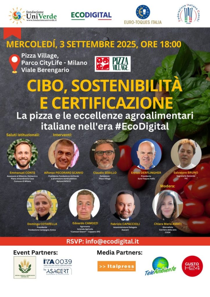 Milano ospita il convegno su cibo, sostenibilità e certificazione per il futuro alimentare.